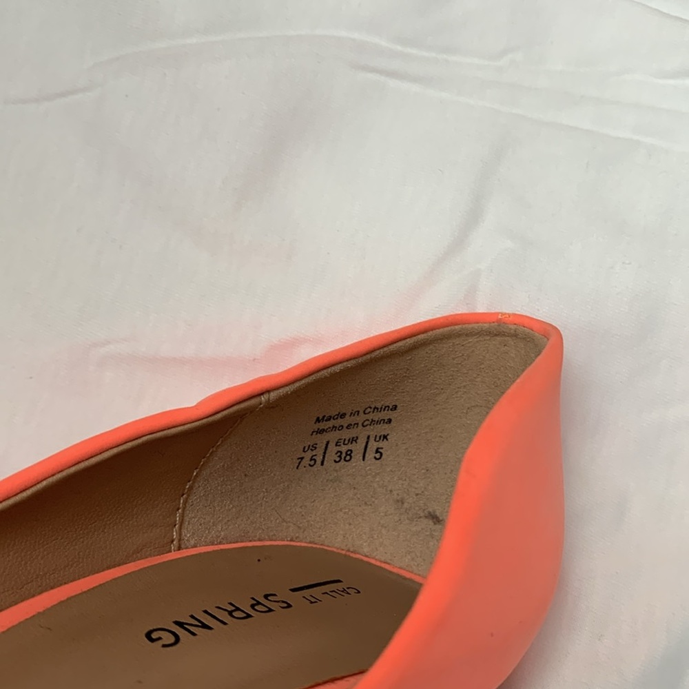 Ladies stiletto in coral size 7.5 - Picture 6 of 7